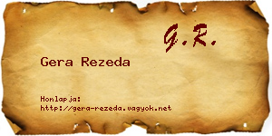 Gera Rezeda névjegykártya